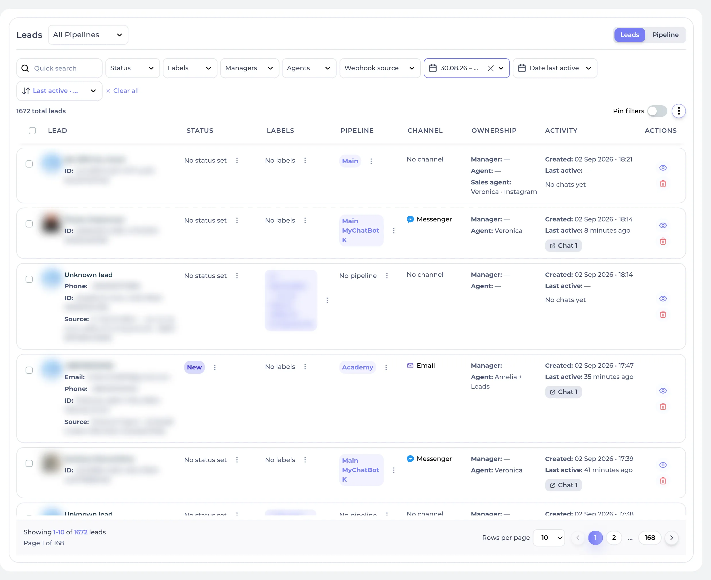 Ліди в MyChatBot